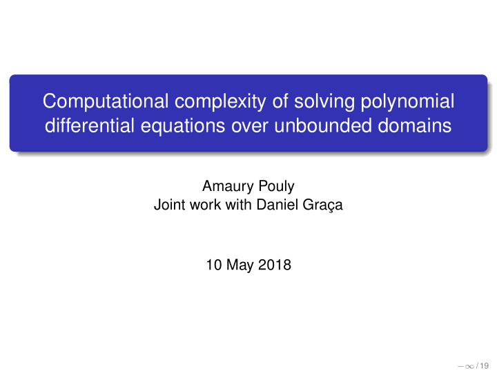 computational complexity of solving polynomial