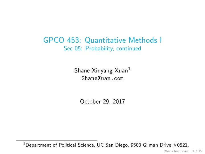 gpco 453 quantitative methods i