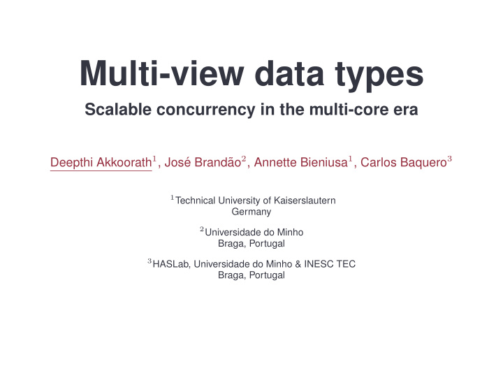 multi view data types