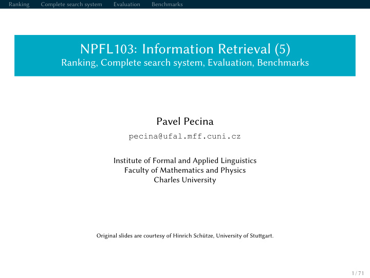 npfl103 information retrieval 5