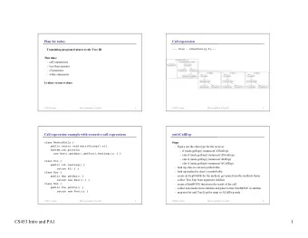 CS453 Intro and PA1  1  operator &lt;  If statement  Low level pseudocode for result of translation