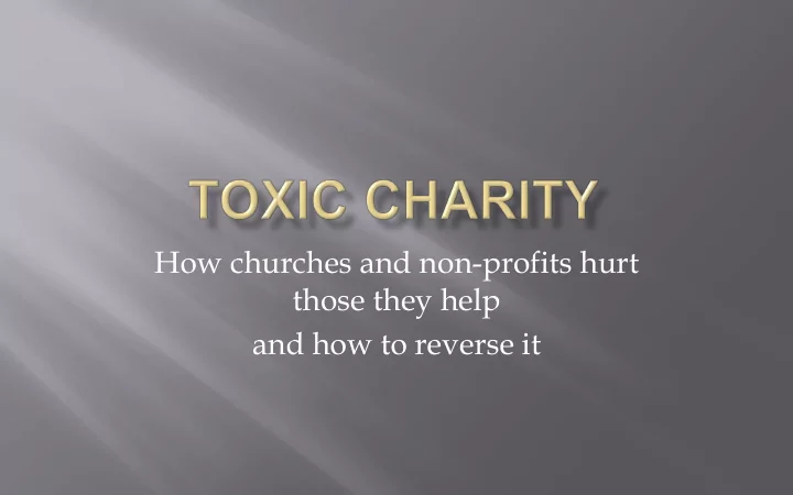and how to reverse it almsgiving is mammon s