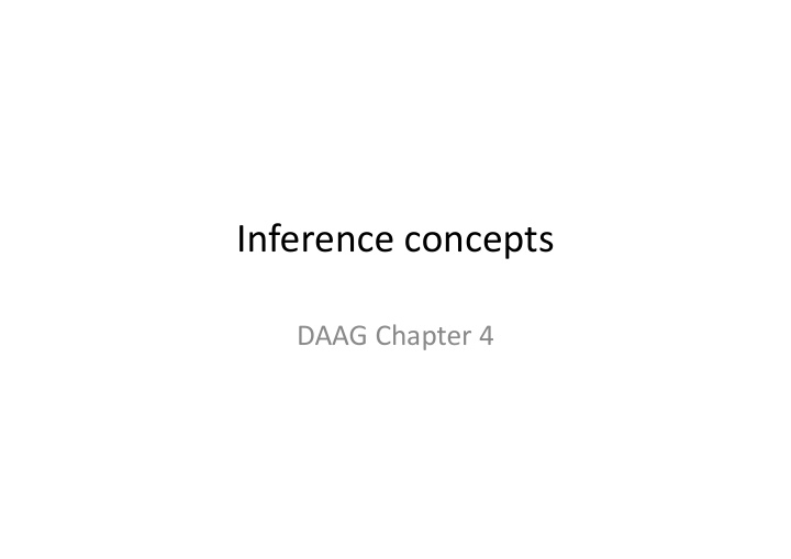 inference concepts