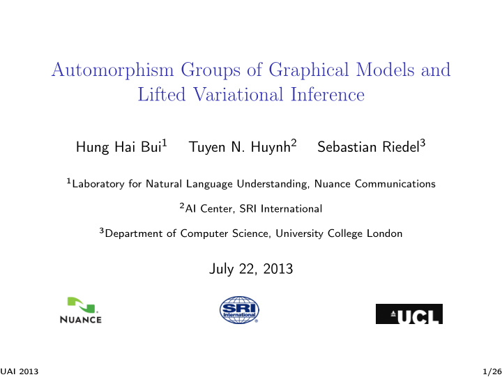 automorphism groups of graphical models and lifted