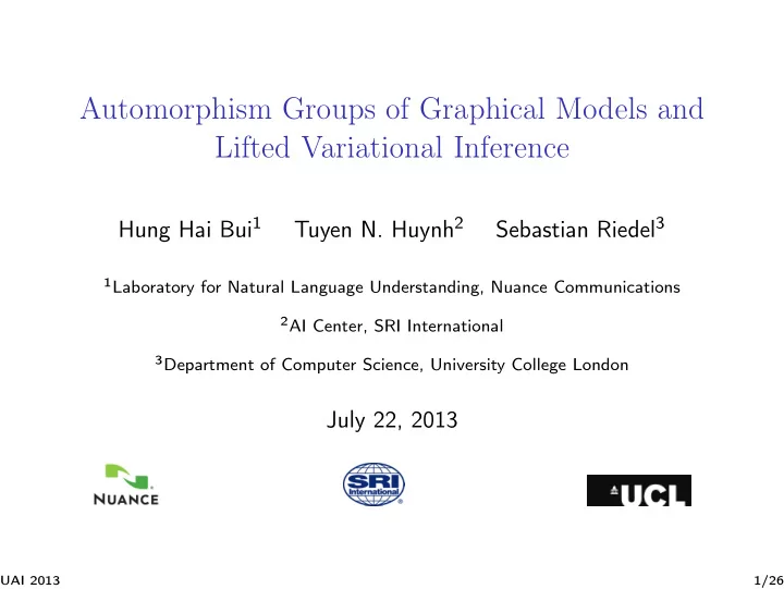 automorphism groups of graphical models and lifted