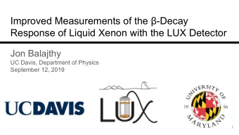 Improved Measurements of the -Decay  Response of Liquid Xenon with the LUX Detector  Jon Balajthy