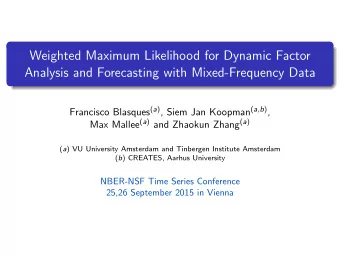 Weighted Maximum Likelihood for Dynamic Factor  Analysis and Forecasting with Mixed-Frequency Data