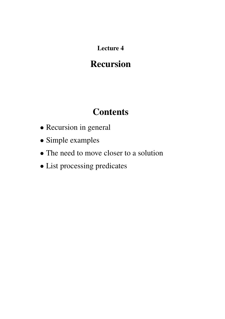 recursion contents