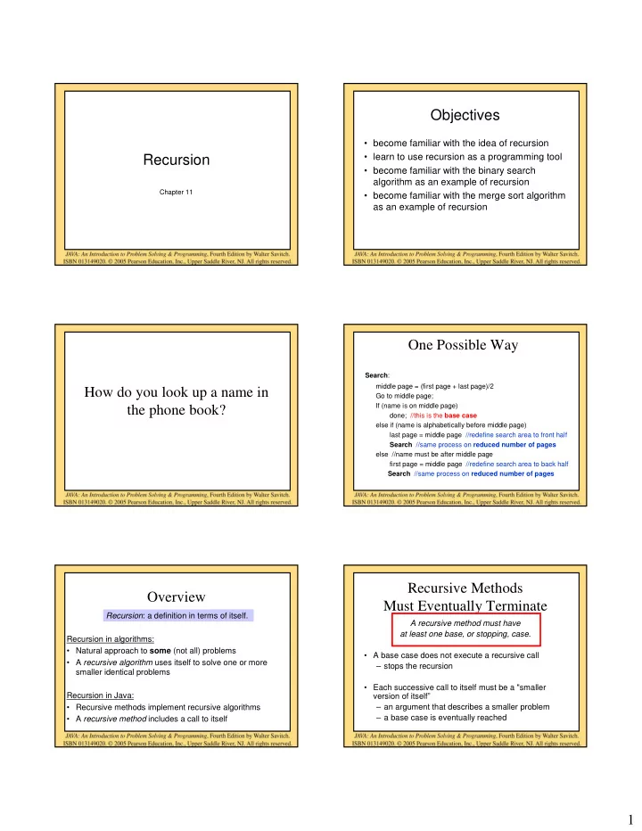 objectives