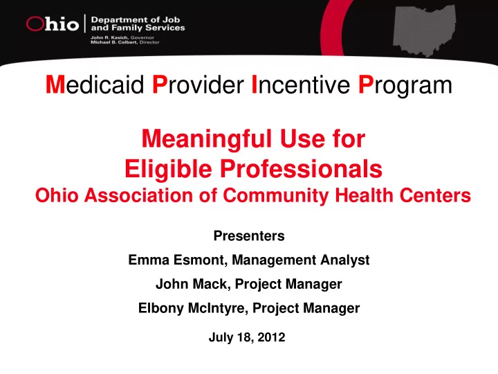 eligible professionals