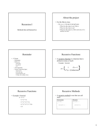 }   Exceptions ! {   I/O  =  1  if  n  1   10-20 questions  =  n   Variety of question