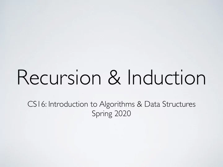 recursion induction