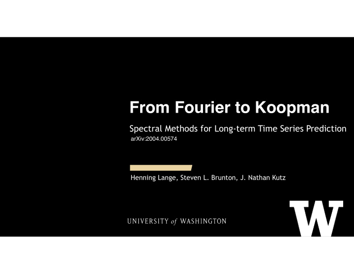 from fourier to koopman