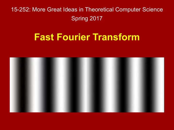 fast fourier transform integer multiplication
