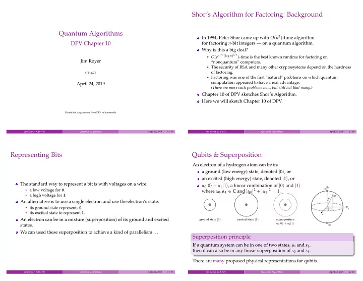 shor s algorithm for factoring background quantum