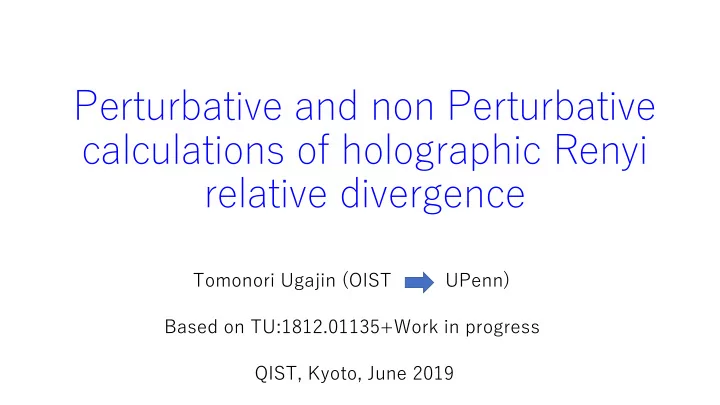 perturbative and non perturbative