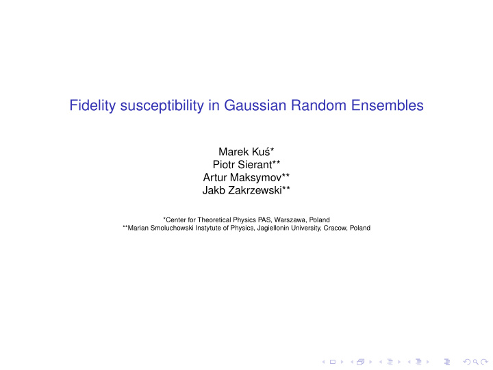 fidelity susceptibility in gaussian random ensembles