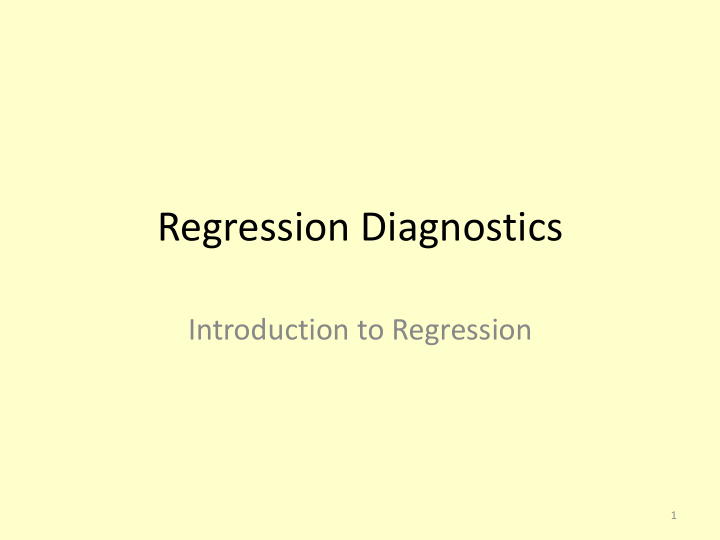 regression diagnostics