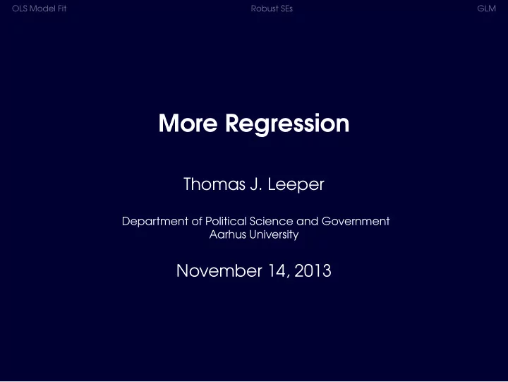 more regression