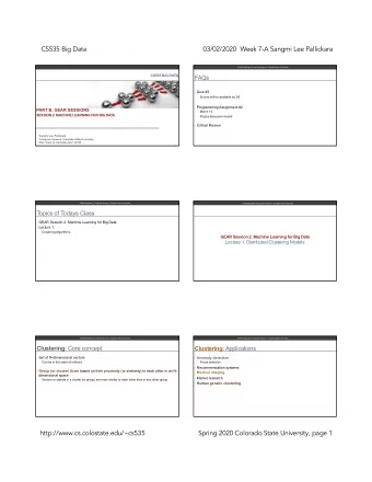 CS535 Big Data  03/02/2020  Week 7-A Sangmi Lee Pallickara  CS535 Big Data | Computer Science |