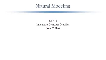 Natural Modeling  CS 418  Interactive Computer Graphics  John C. Hart  von Koch Snowflake Curve