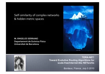 Selfsimilarityofcomplexnetworks &amp;hiddenmetricspaces
