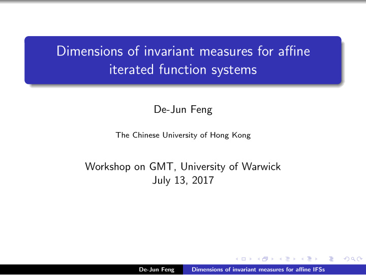 dimensions of invariant measures for affine iterated