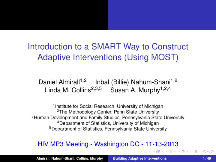 introduction to a smart way to construct adaptive