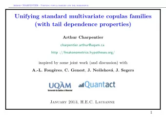 Unifying standard multivariate copulas families  (with tail dependence properties)  Arthur