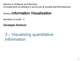 3  Visualizing quantitative  Information  1  Outline   New ideas about good and bad graphs