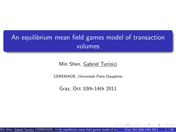 an equilibrium mean field games model of transaction