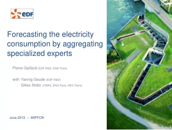 Forecasting the electricity  consumption by aggregating  specialized experts Pierre Gaillard (EDF