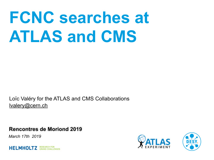 fcnc searches at atlas and cms