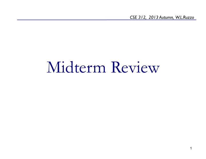 midterm review