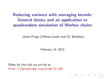 Reducing variance with averaging kernels:  General theory and an application to  quasirandom