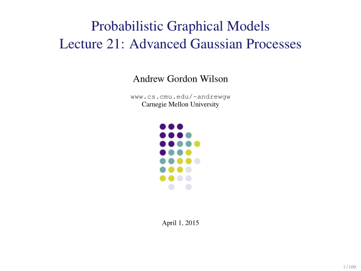 probabilistic graphical models lecture 21 advanced