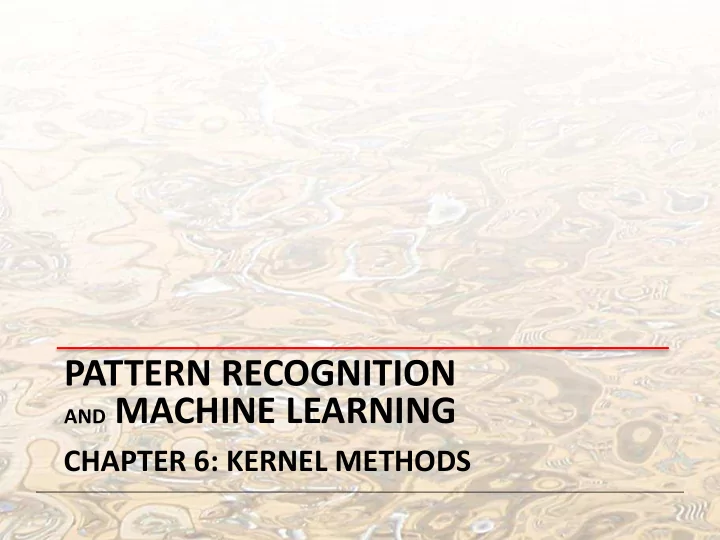 and machine learning