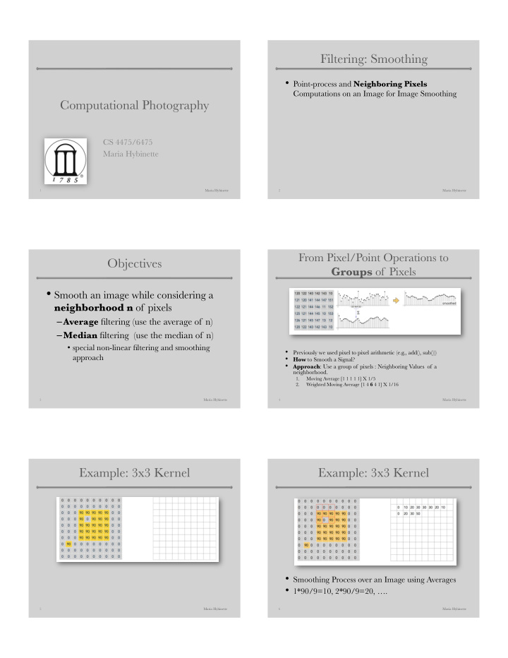 loop over all pixels in