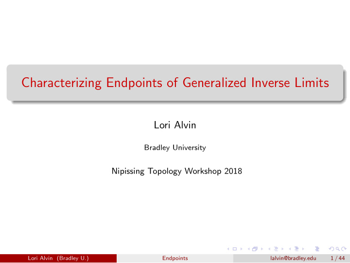 characterizing endpoints of generalized inverse limits