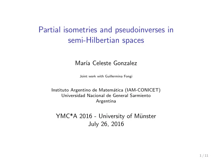 partial isometries and pseudoinverses in semi hilbertian