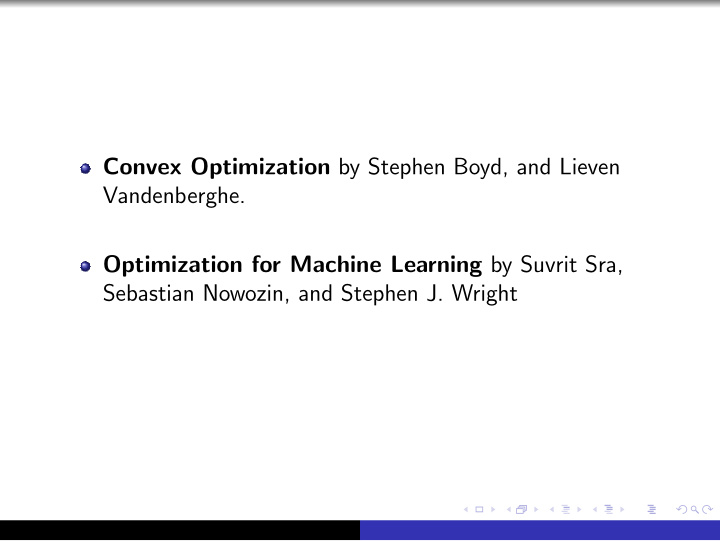 convex optimization by stephen boyd and lieven