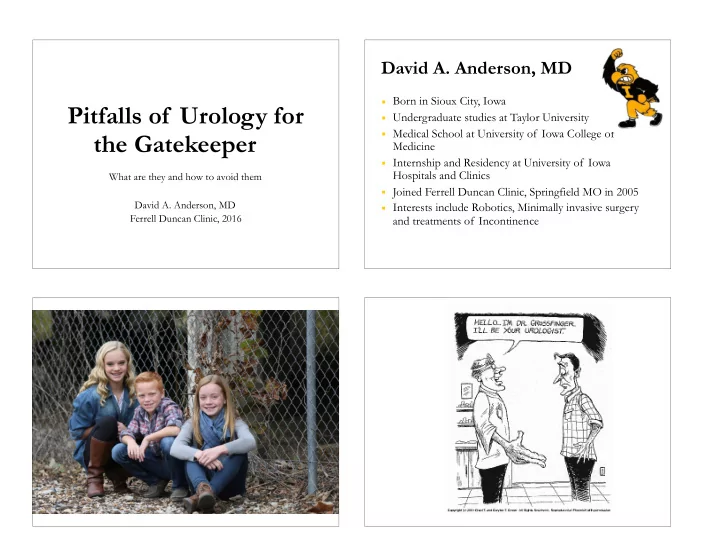 pitfalls of urology for