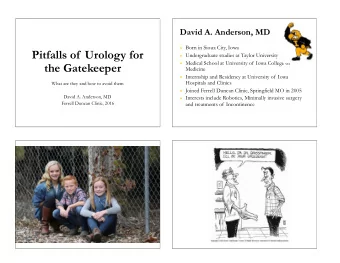 Pitfalls of  Urology for  Undergraduate studies at Taylor University  Medical School at