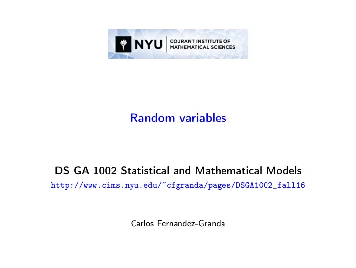 random variables