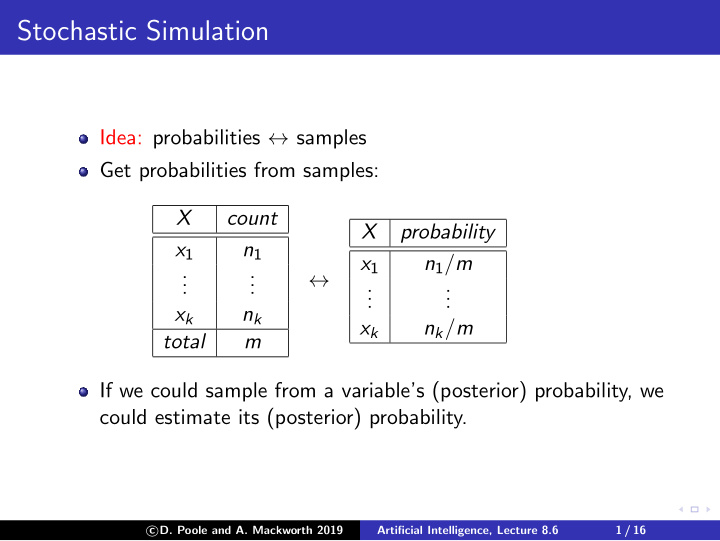 stochastic simulation