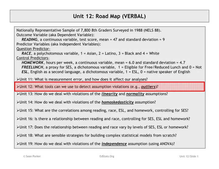 unit 12 road map verbal