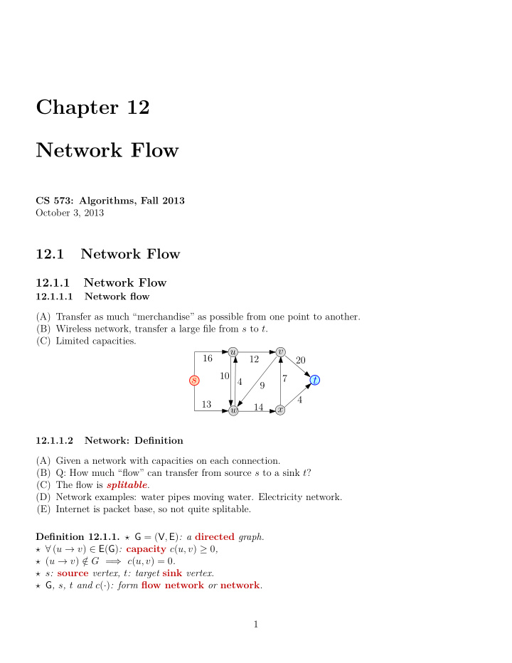 chapter 12 network flow