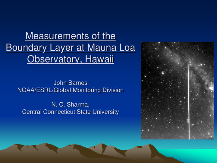 john barnes noaa esrl global monitoring division n c