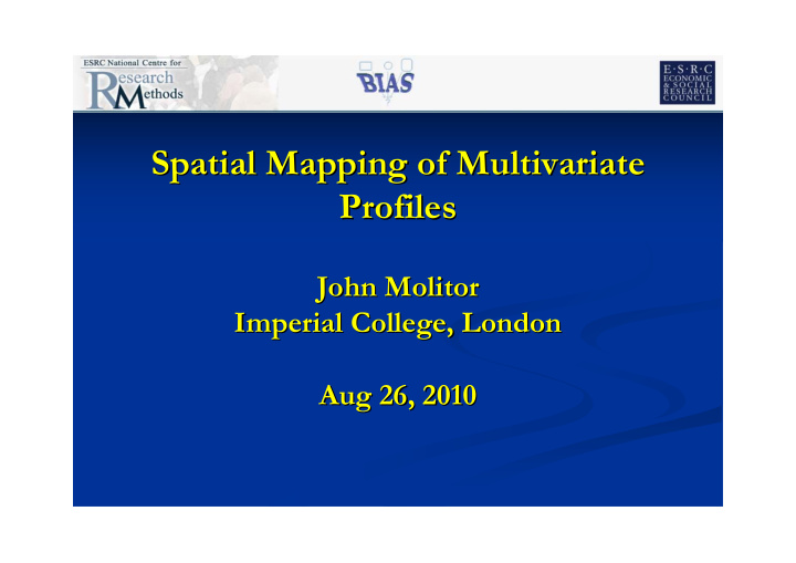 spatial mapping of multivariate spatial mapping of