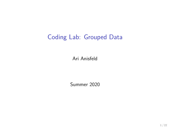 coding lab grouped data